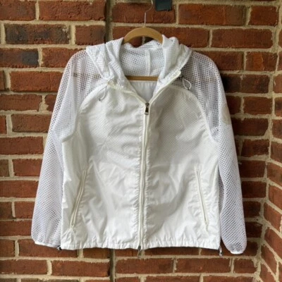 Jaqueta de malha feminina MONCLER PERSAN náilon branco tamanho médio EUA (40 França) - Imagem 1 de 4
