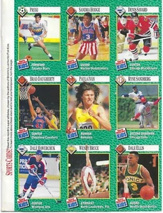 1990 SI For Kids Uncut Sheet w/ Ryne Sandberg & Brad Daugherty RARE! - Picture 1 of 2
