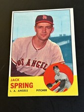 1963 Topps Baseball #572 Jack Spring EX+ Los Angeles Angels Tough High # $15