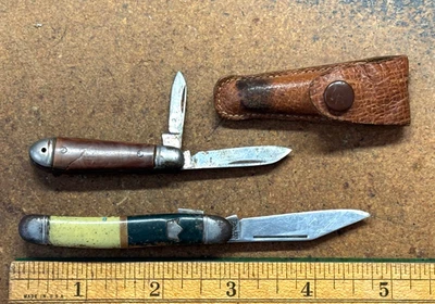Lot 2 vintage MINI SIZE Pocket Knife 3" IMPERIAL 2" COLONIAL 2 Blade TWO TONE - Image 1 of 4