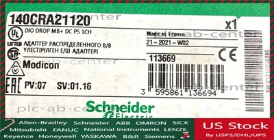 Modicon 140CRA21120 DIO Drop MB+ DC PS 1CH -  NIB  SEALED US Free TAX - Image 1 of 4