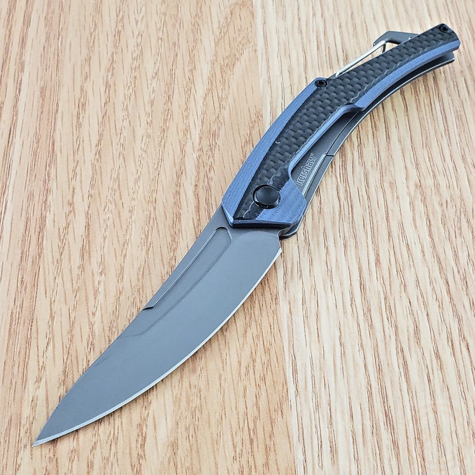 Kershaw Reverb XL Folding Knife 3.25" 8Cr13MoV Steel Blade G10/Carbon Fiber - Image 1 of 4