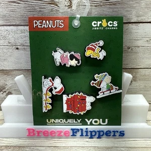 Crocs Jibbitz Peanuts Christmas Pack Snoopy Woodstock Charlie Brown Holiday New - Picture 1 of 6