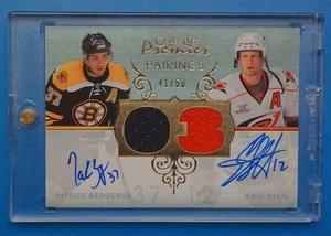 Autographed Patrice Bergeron and Eric Staal - O-Pee-Chee Premier Pairing /50 - Picture 1 of 11