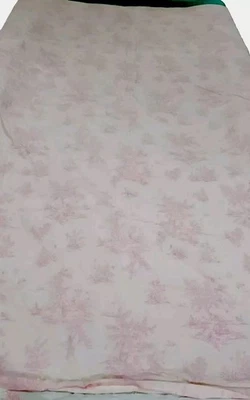 Pottery Barn Kids Pink Isabelle Floral Cotton Twin Bed Duvet Cover Toile Trees - Image 1 of 4