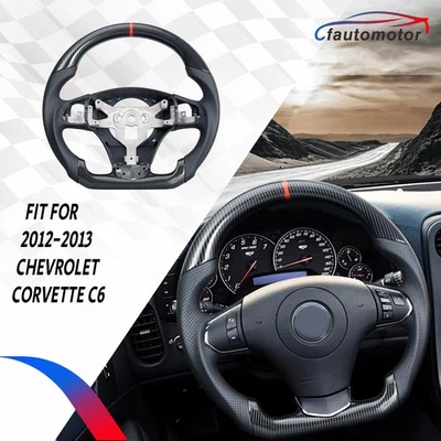 Volante de fibra de carbono Hydro Dip para Chevrolet Corvette C6 Z06 ZR1 12-13 Foto 1 de 4