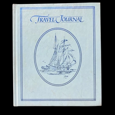 VINTAGE 1980  Hardcover Travel Journal Hallmark Blank Unused Maps - Image 1 of 4
