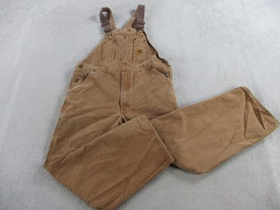 Carhartt Overalls Mens 38x30 Brown R06 Duck Bib Workwear Made USA Double Knee - Image 1 of 4