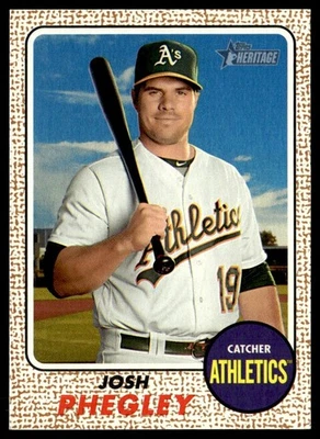 2017 Topps Heritage Josh Phegley Oakland Athletics #55 - Image 1 of 2