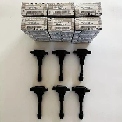 6 GenuineSet Ne Ignition Coils 22448-EY00A 3.7L Nissan 370Z Infiniti G37 FX50 - Image 1 of 4