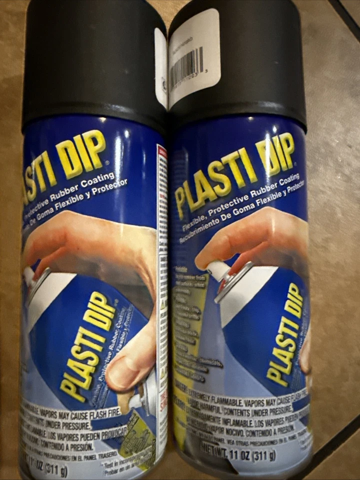 PLASTI DIP INTERNATIONAL Plasti Dip Black 11oz Spray Cans Set Of (2) Peelable Rubber Coating Matte Black