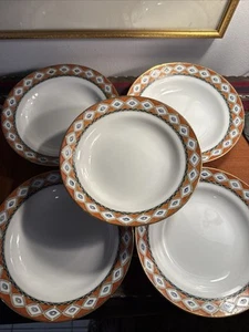 Set Of 5 Vtg Floral Soup Bowls Hand painted Made In Japan Decorated In China 9” - Picture 1 of 14