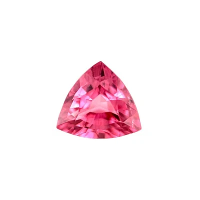 Gema NATURAL PÚRPURA VIVO ROSA 1,53 quilates rodolita granate corte trillón 7,9 x 7,2 mm VS Foto 1 de 3