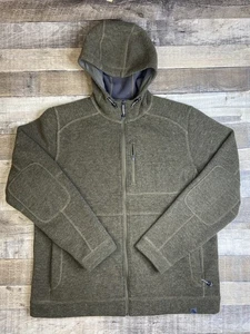 LL Bean Sweater Fleece Full Zip Jacket Men's Sz L Reg Slightly Fitted Wool Blend - Picture 1 of 7