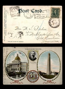 Mayfairstamps US 1907 Boston MA North Postal Station to Jamaica Old Harbor Short - Picture 1 of 2