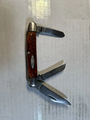 CASE XX 6347 HP  Pocket Knife Red Bone 1970 Good Walk An Talk Great Piece - Image 1 of 4