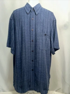 Marc Edwards Blue Washable Linen Button Up Shirt Size X Large - Image 1 of 4