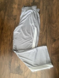 Russell Athletic Gray Track Pants Side Zippers Men’s Size L Drawstring Pockets - Picture 1 of 6