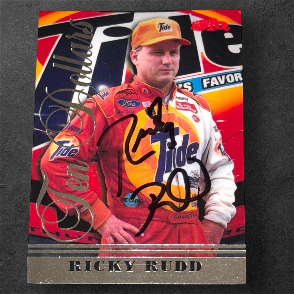 Ricky Rudd VINTAGE NASCAR HALL OF FAMER signed card 1997 SCOREBOARD PHONE CARD - Image 1 of 1