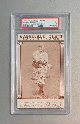 Honus Wagner 1977 Большой Зал Славы Бейсбола Экспонаты, PSA 5 - Изображение 1 из 2