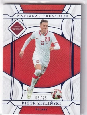 Panini National Treasures 2022/23 No. 105 Piotr Zielinski Sapphire 2/25 - Image 1 of 2
