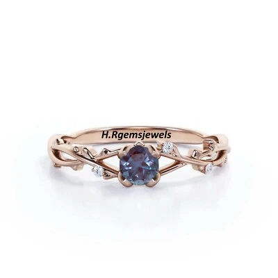 Women Alexandrite Ring Lab Created Alexandrite Ring Statement Ring Wedding Ring - Image 1 of 4