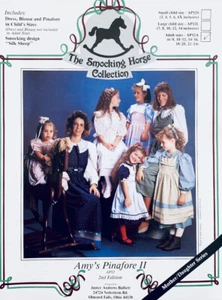 Heirloom SMOCKING HORSE COLLECTION Sewing Pattern | Misses PINAFORE Sizes 6 - 24 - Picture 1 of 3