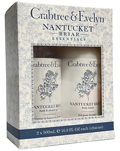Crabtree & Evelyn NANTUCKET BRIAR Body Lotion & Shower Gel 16.9 oz Gift Box Set - Picture 1 of 16