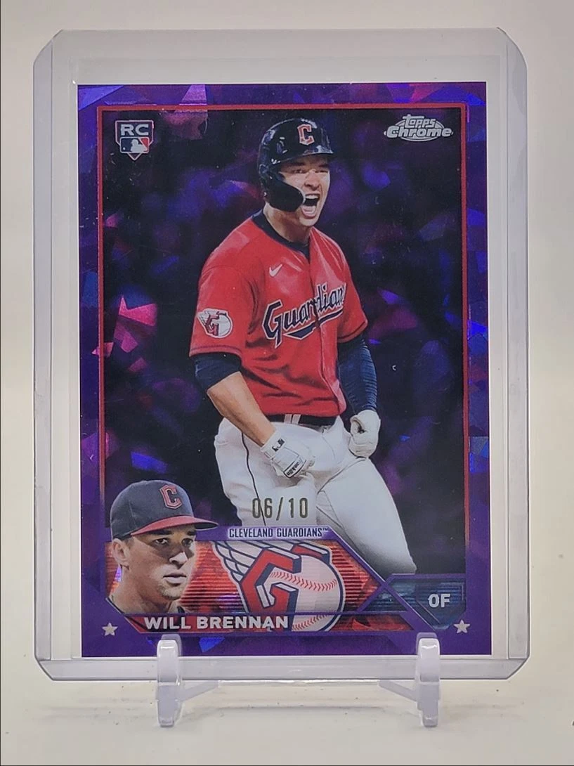 WILL BRENNAN 2023 TOPPS CHROME SAPPHIRE ROOKIE PURPLE RC /10 Q1856