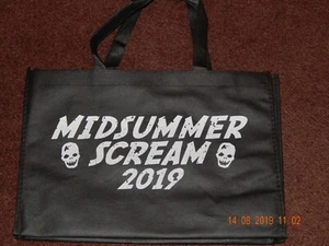 MIDSUMMER SCREAM 2019 TOTE BAG CONVENTION BAG TEE NO EVIL LIVE DIE LIVE SKULL - Picture 1 of 3