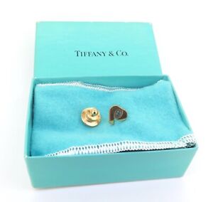 Vintage Tiffany & Co Gold Plate Sterling Silver & Sapphire Abstract Tie Pin
