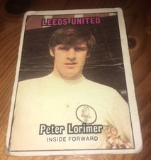 A &BC 1970-71 CHEWING GUM SCOTTISH FOOTBALLER-GREEN BACK #53 Peter Lorimer