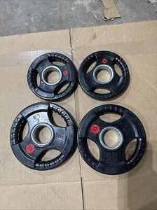 2.5lb X 2 - 5lb X 2 Barbell 2” Olympic Weight Plates (15lbs Total) Rubber Coated - Picture 1 of 3