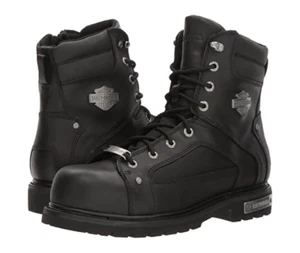 NEW Harley-Davidson Mens Abercorn Leather Riding Steel Toe Boots D93480 SZ 7 W - Picture 1 of 7