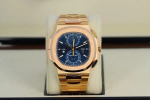 Patek Philippe 5990/1R Nautilus Travel Time Chronograph 18kt Rose Gold - Picture 1 of 13