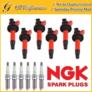 Performance Ignition Coil & NGK Platinum Spark Plug 6PCS Set for Mazda 6/ CX-9 - Picture 1 of 8
