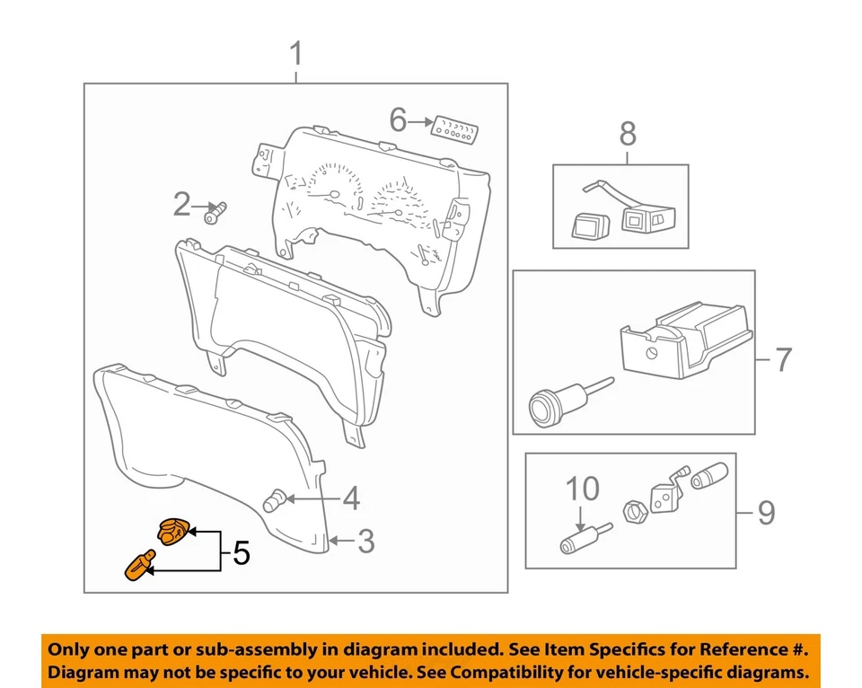 Panel de instrumentos de tablero CHRYSLER OEM-Bombilla L000PC74 Foto 1 de 2