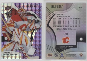 2021-22 Upper Deck Allure Purple Diamond /10 Jacob Markstrom #12