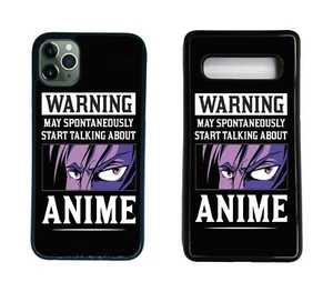 Anime phone case fits iPhone or Samsung Black Japanese cartoon fan Manga - Picture 1 of 1