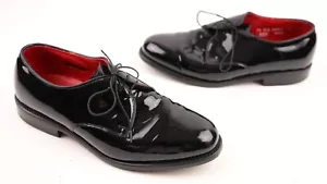Allen Edmonds Spencer Black Patent Leather Oxford Shoes Mens Sz 7 1/2 (EEE) - Picture 1 of 11