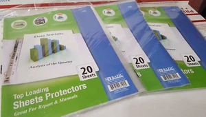 Paper sheet protector 60 count for 3 Ring Binder - Picture 1 of 3