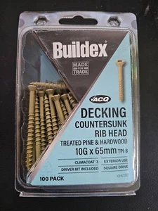 Buildex 10g x 65mm Climacoat Treated Pine And Hardwood Decking Screws -100 Pack - Picture 1 of 3