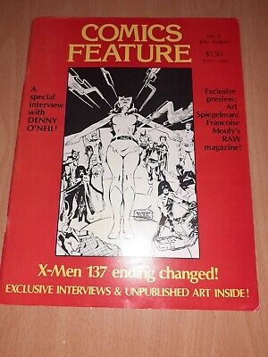 Comics Feature No4 Fanzine  X-men Denny Oneil 1980 • 5£