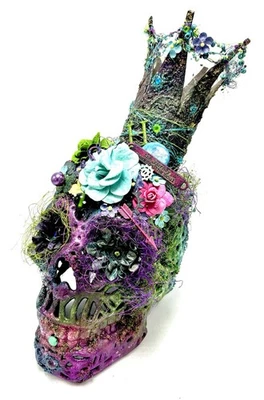 Calavera mixta con corona - Calavera discoteca - ÚNICA EN SU CLASE Foto 1 de 4