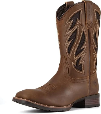 Botas de Vaquero Sureway Talla 12 Marrón Ala de Águila Bordadas Puntera Cuadrada Antideslizantes Foto 1 de 4