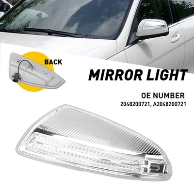 Left LED Side Car Mirror Light For Mercedes Benz C300 & 2008-2012 C350 2008-2011 - Image 1 of 4