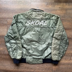 Vintage 1980’s Mens XL Green Upstream Skoal Tobbaco LW Worn Puffer Jacket - Bild 1 von 11