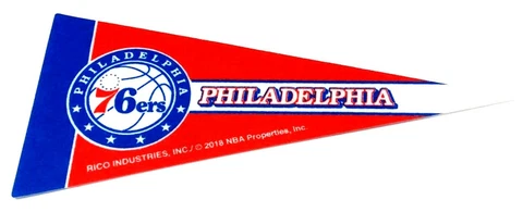 PHILADELPHIA 76ERS PENNANT NBA MINI FELT 9" LONG OFFICIALLY LICENSED BASKETBALL Cover