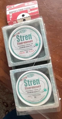 Stren  FLuorescent Monofilament Fishing Line. Set of 2. 30lb, 100yd Each. MIMB. - Image 1 of 4