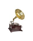 Brass Horn Gramophone   – 78 rpm vinyl phonograph /Record Player SQUARE Base
